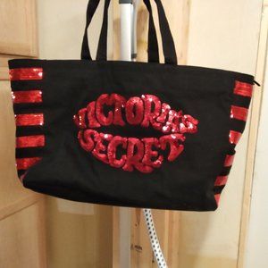 VICTORIA SECRET BLACK TOTE BAG.......NWOT